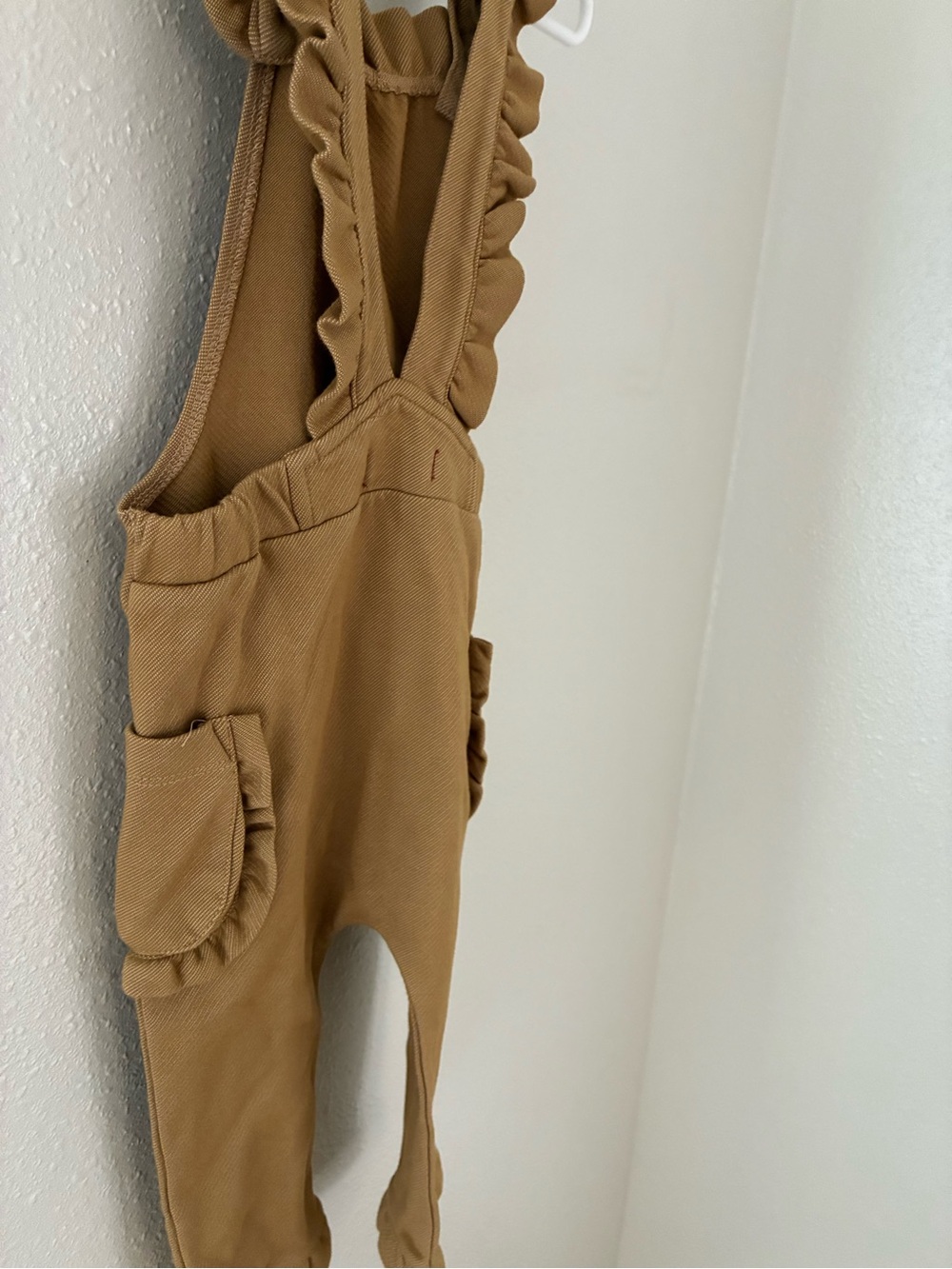 Milkbarn Rust Denim Ruffle Overalls - Picture 6 of 7